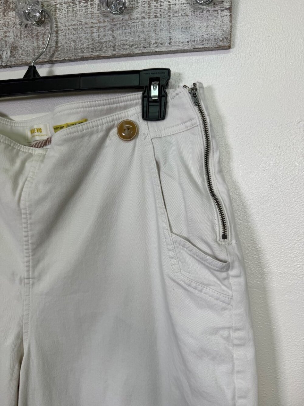 Anthropologie Maeve Buttoned Cropped Wide Leg Culottes Sailor Pant Size 16 - Picture 4 of 16